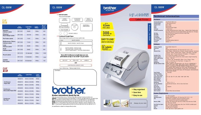 Brother QL-500W User manual