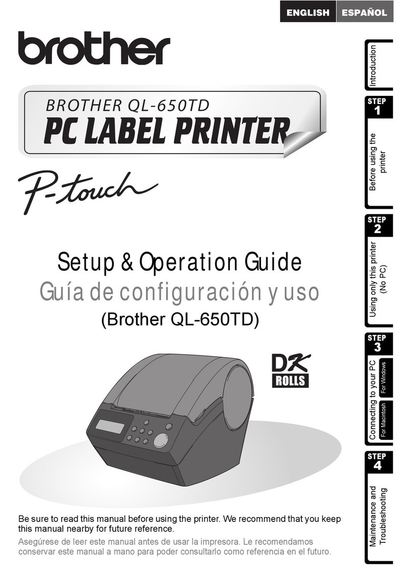 Brother QL 650TD - P-Touch B/W Direct Thermal... Manual instruction