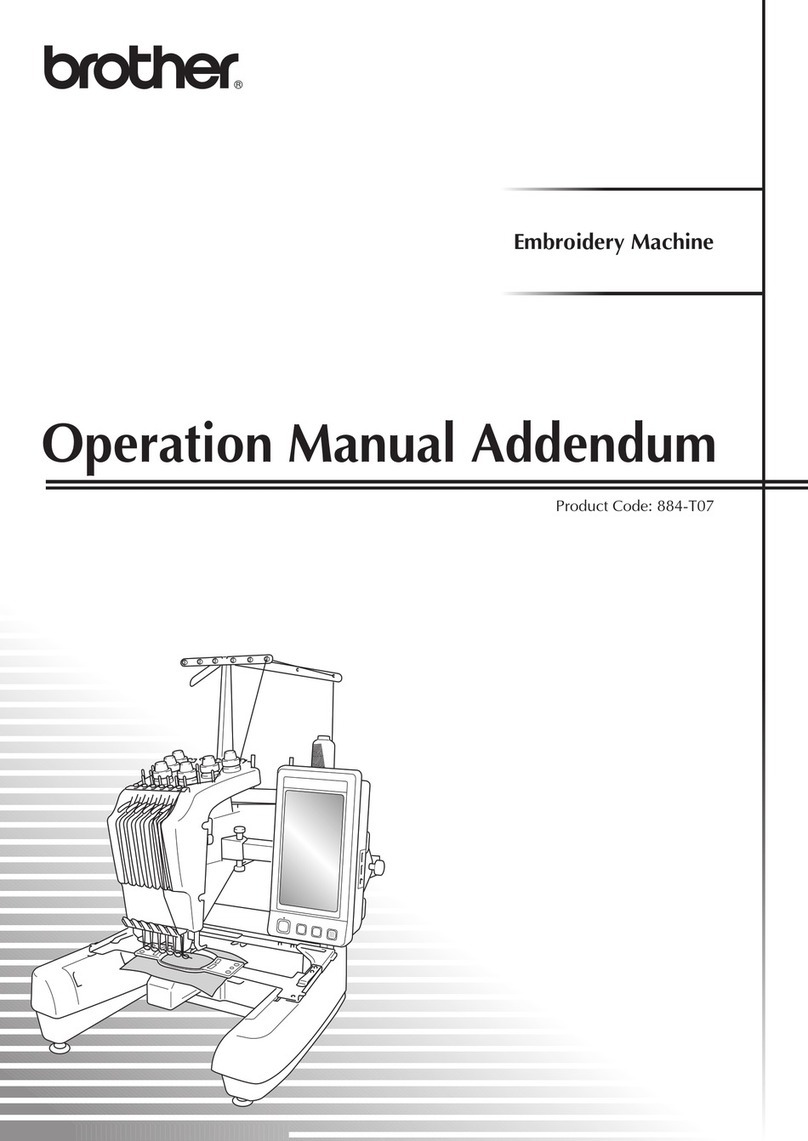 Brother ADDENDUM 884-T07 Installation and operating instructions