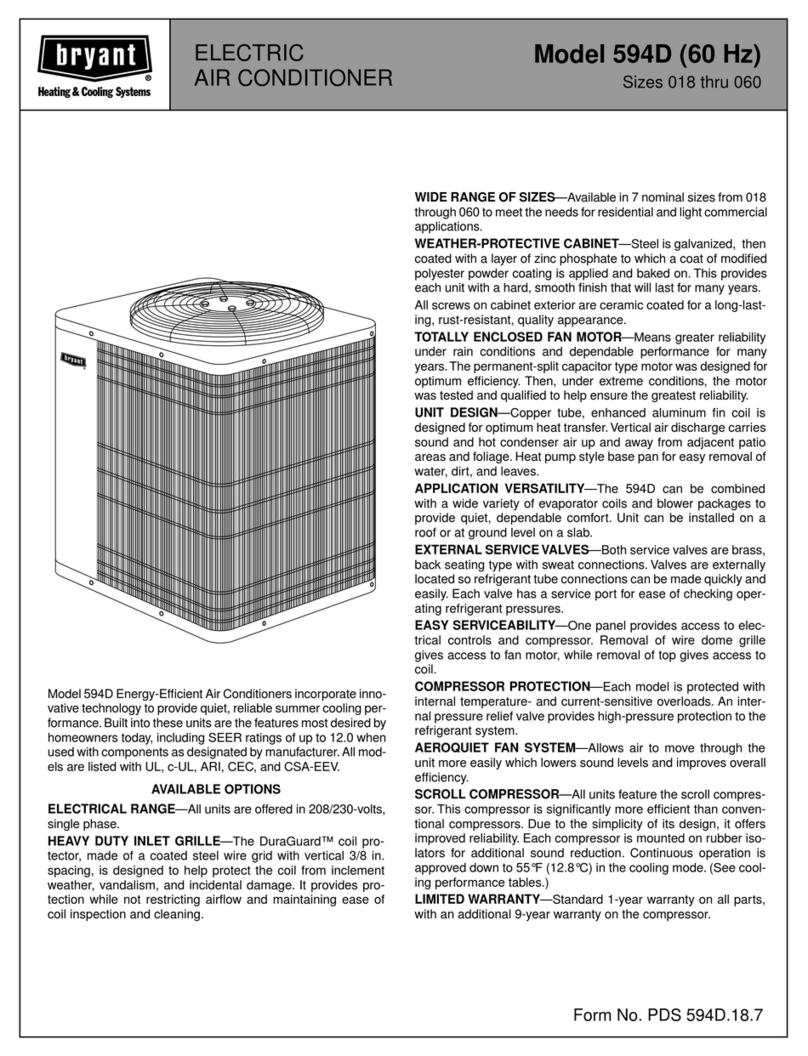 Bryant 594D User manual