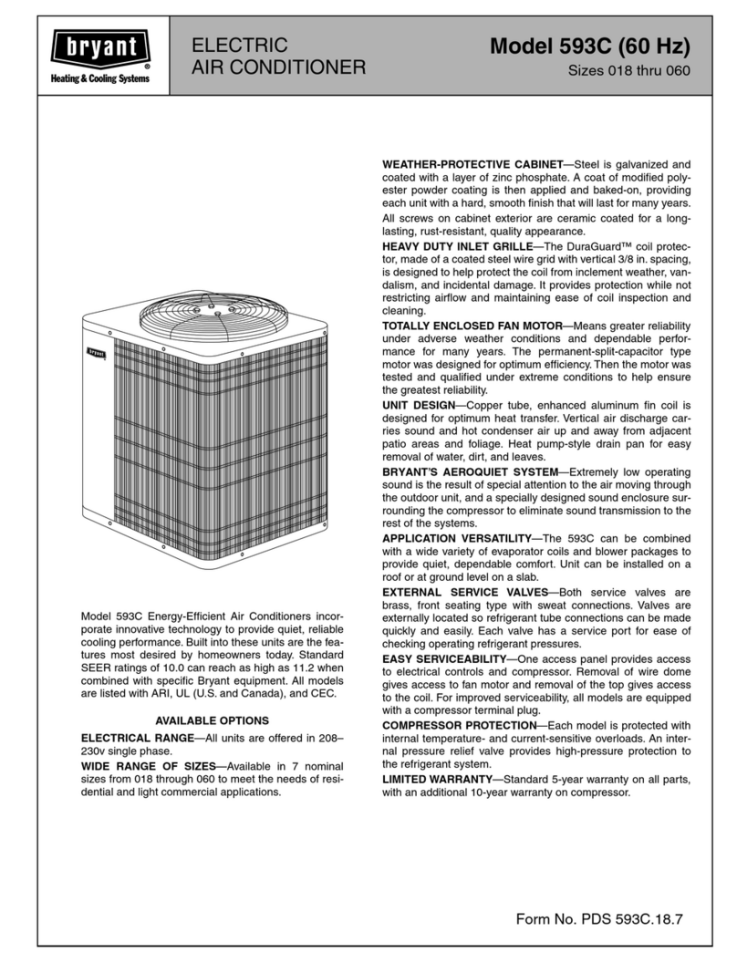 Bryant 593C Series User manual