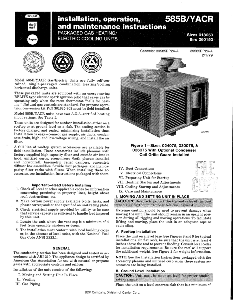 Bryant 585B/YACR Assembly instructions