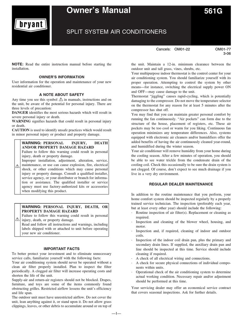 Bryant 561G User manual