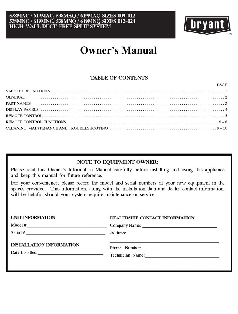 Bryant 538MAC User manual