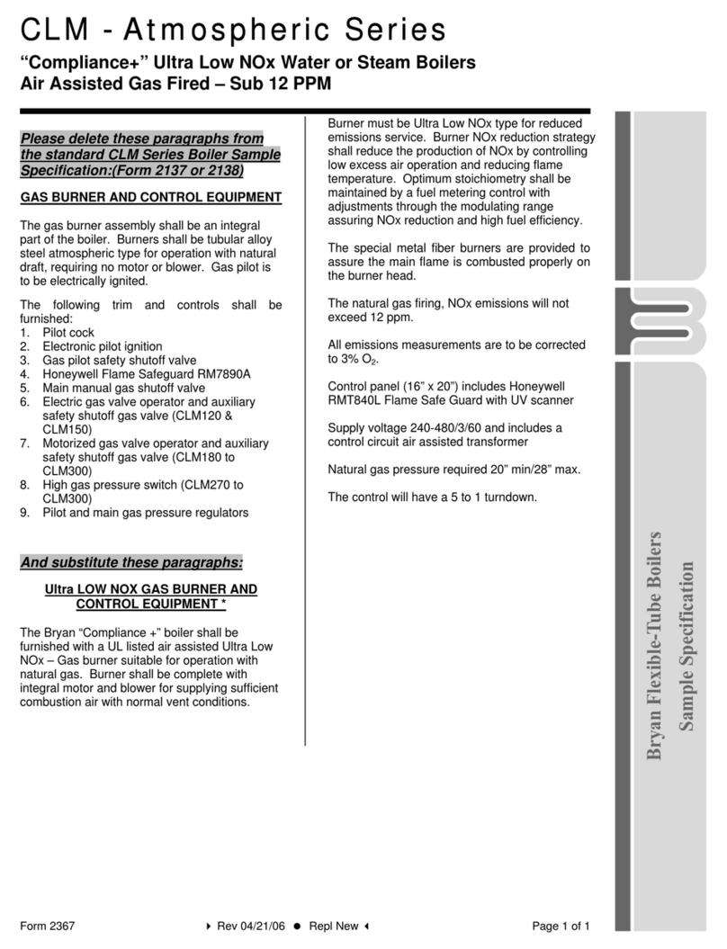 Bryan Boilers CLM User manual Bryan Boilers CLM User manual