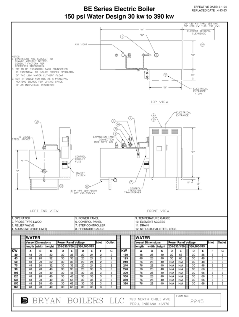 Bryan Boilers BE Series User guide