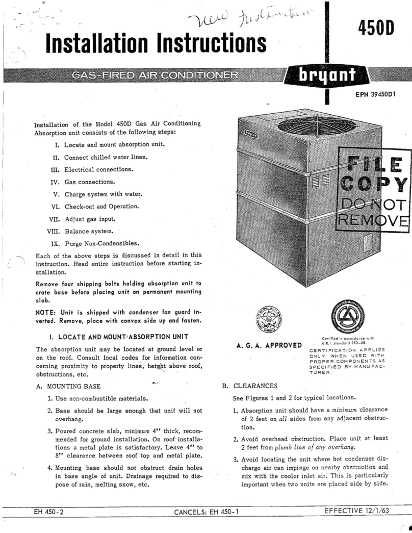Bryant 450D installation instructions