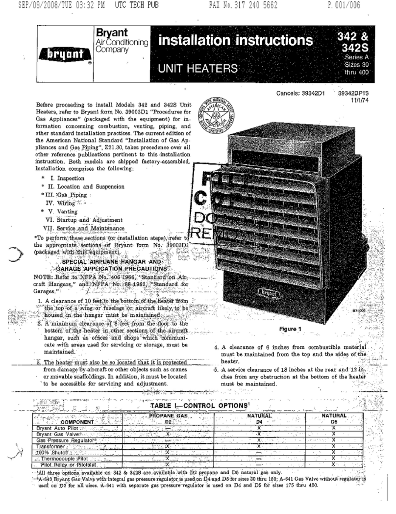 Bryant 342 installation instructions