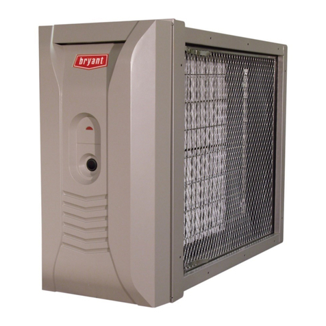 Bryant AIRT PURIFIER Installation & operating instructions