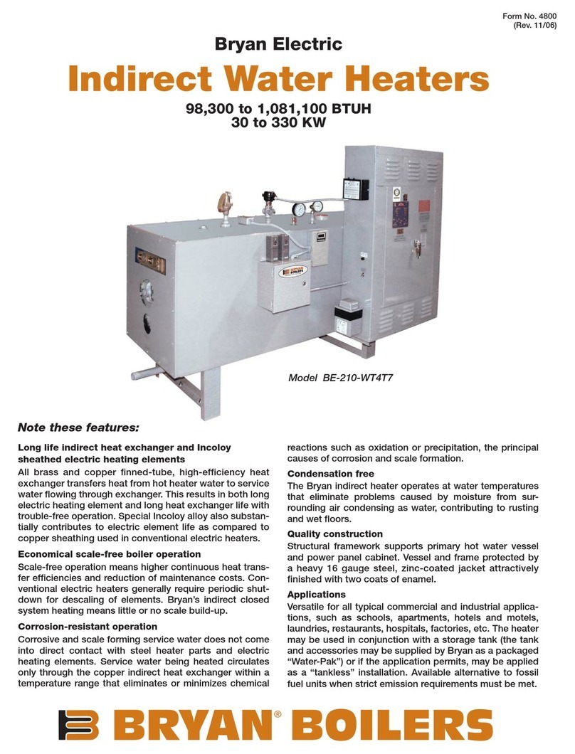 Bryan Boilers BE-210-WT4T7 User manual