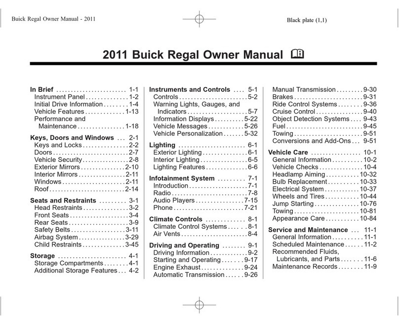 Buick 2011 Regal User manual