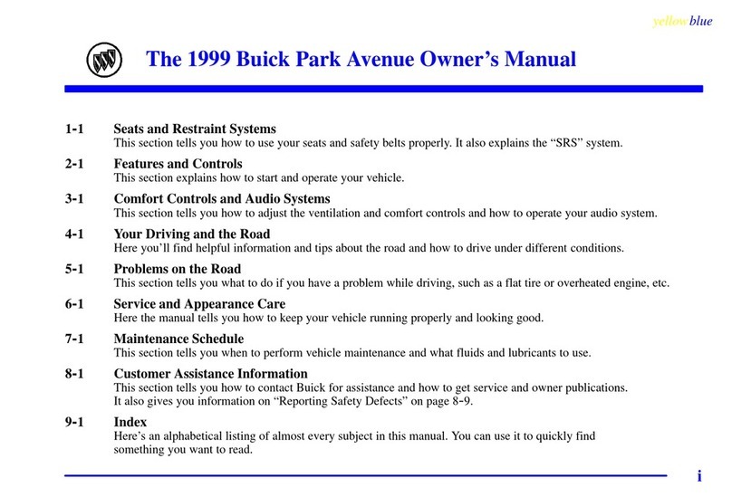 Buick 1999 Park Avenue User manual