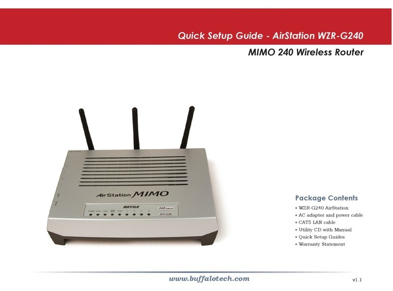 Buffalo Buffalo AirStation MIMO240 Wireless Cable/DSL Router... Quick setup guide Buffalo Buffalo AirStation MIMO240 Wireless Cable/DSL Router... Quick setup guide