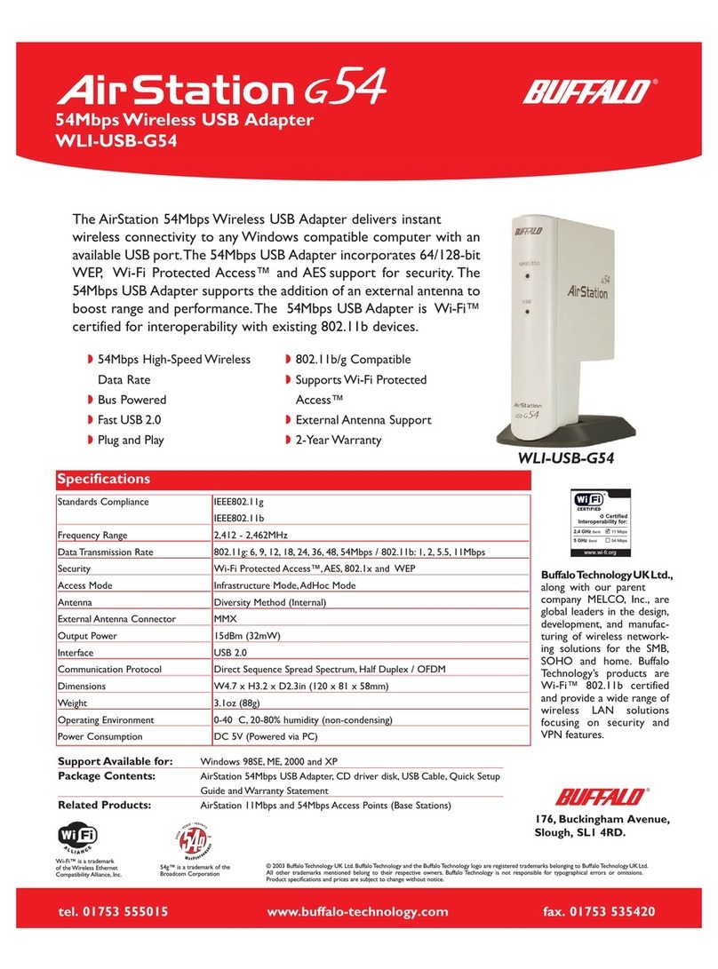 Buffalo Buffalo AirStation WLI-USB-G54 User manual