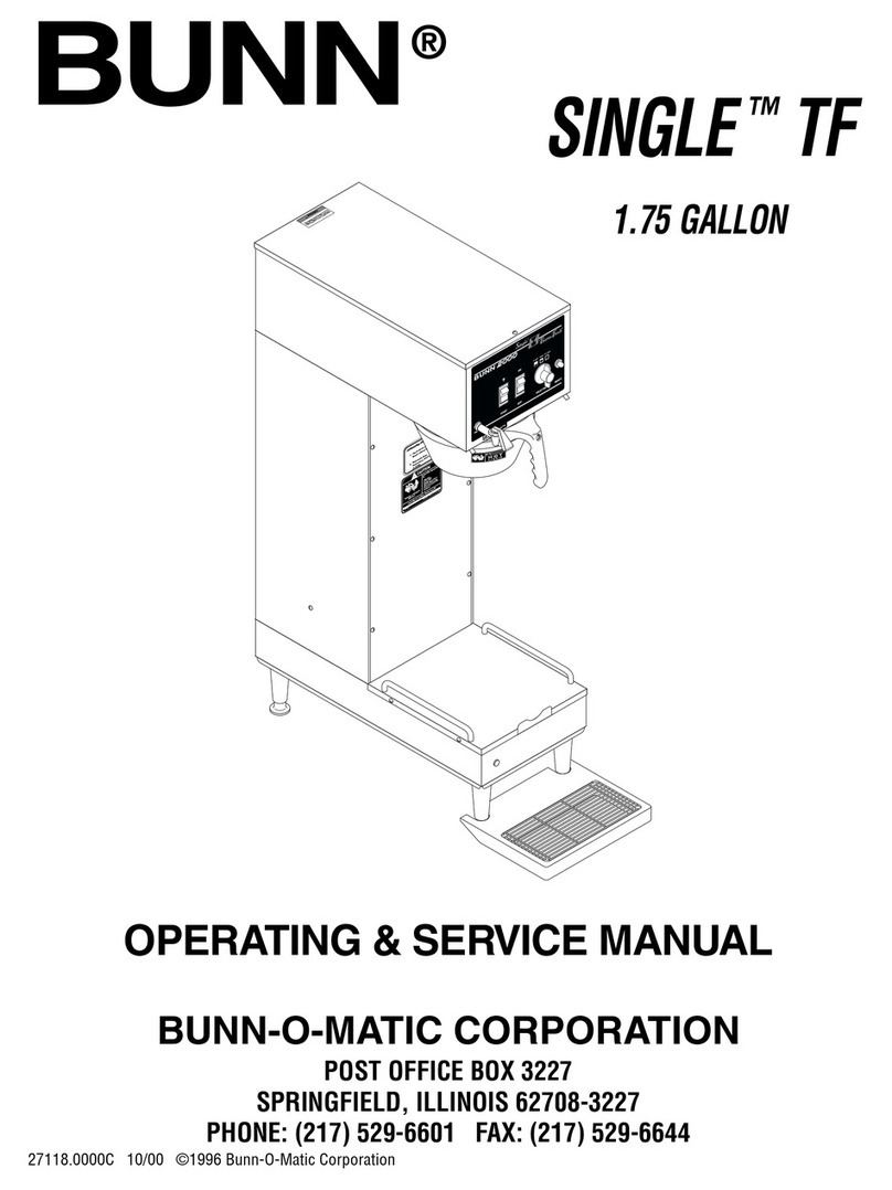 Bunn Single TF Instruction and safety manual