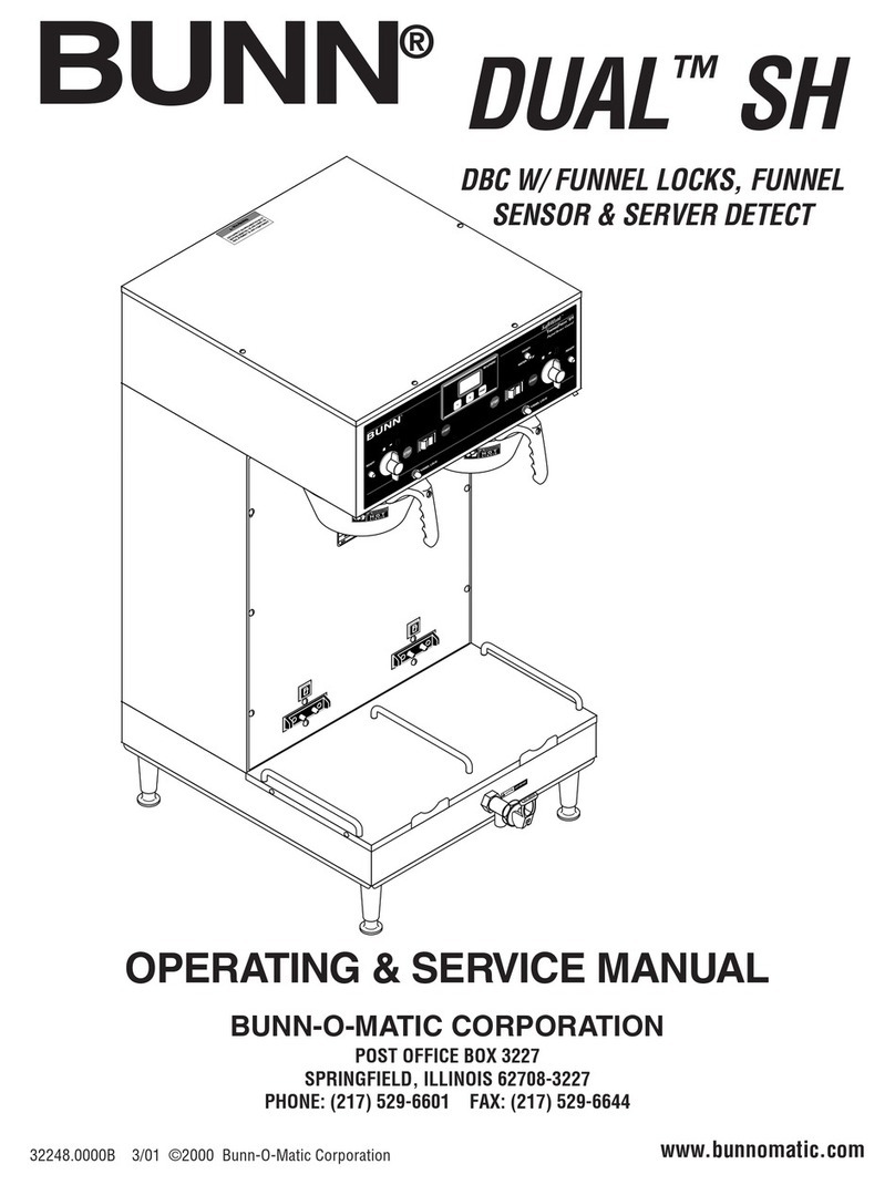 Bunn Single SH OPERATING & SERVICE MANUAL