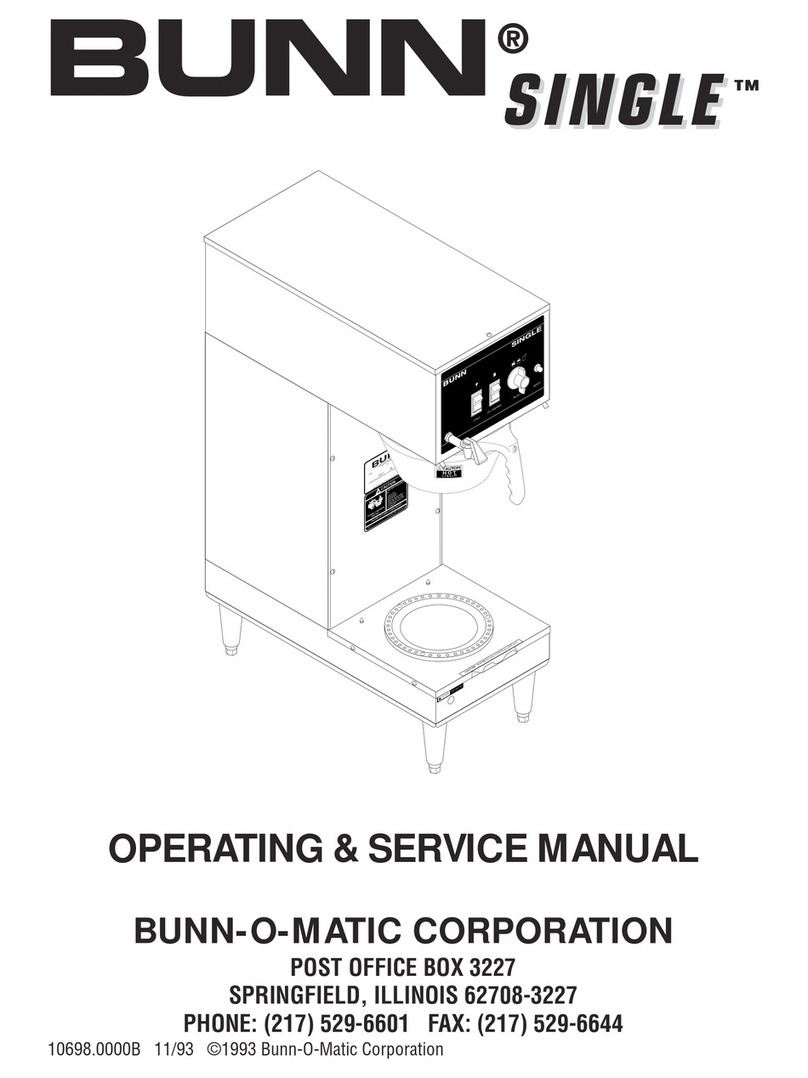 Bunn SINGLE Instruction and safety manual