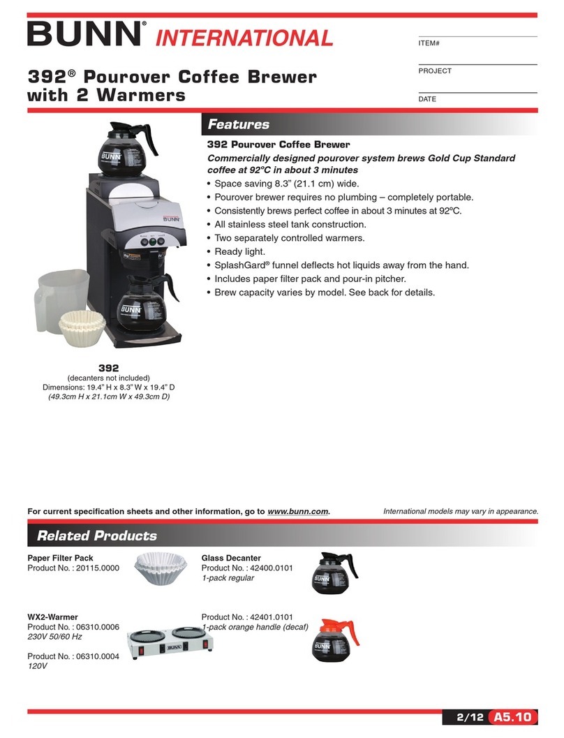 Bunn 392 User manual