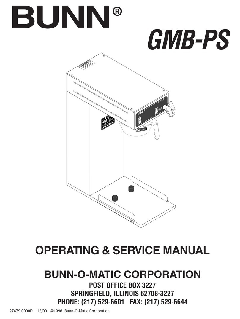 Bunn GMB-PS Instruction and safety manual