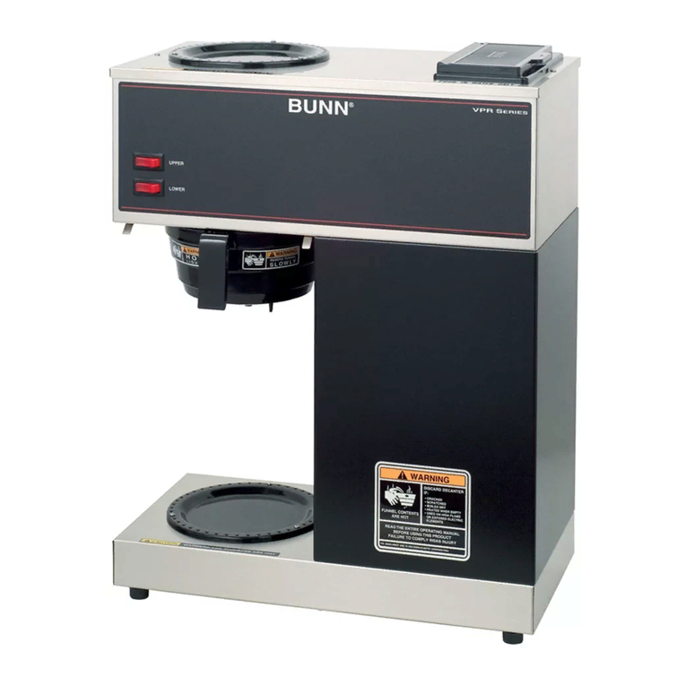 Bunn VPR VPS OPERATING & SERVICE MANUAL
