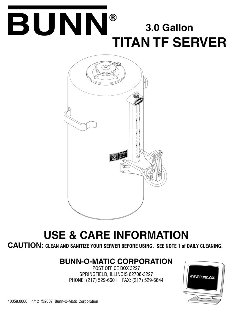 Bunn Server TITAN TF Use & care information
