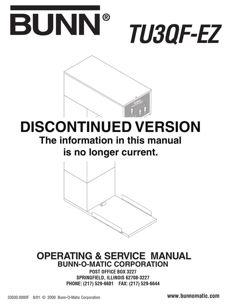 Bunn TU3QF-EZ Instruction and safety manual Bunn TU3QF-EZ Instruction and safety manual