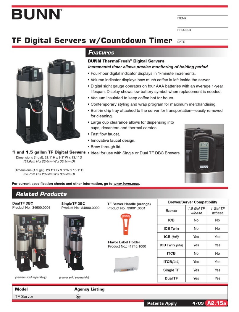 Bunn Single TF User manual