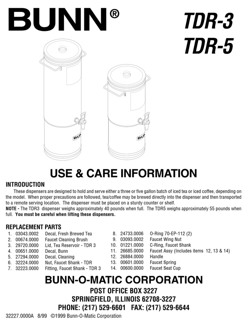 Bunn IGV 699 Owner's manual