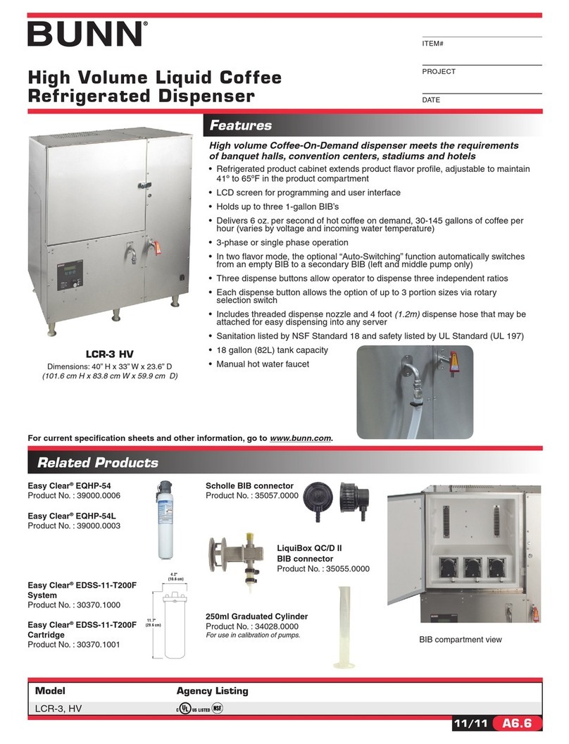 Bunn LCR-3 HV User manual