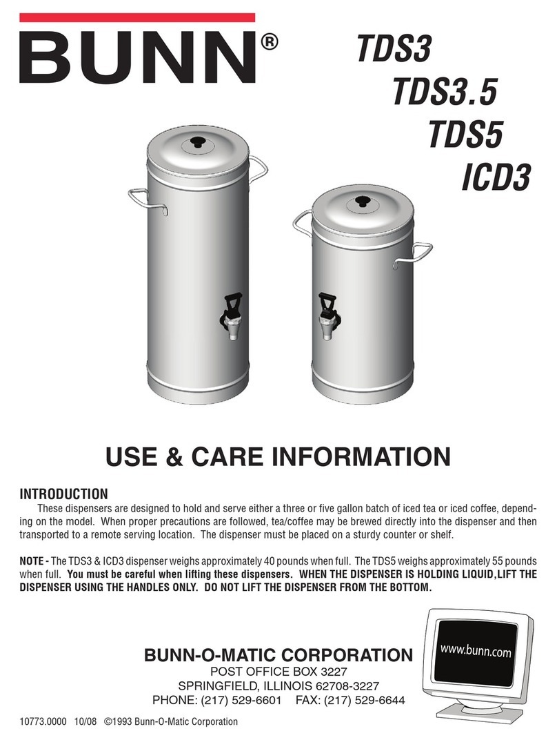 Bunn ICD3 Owner's manual
