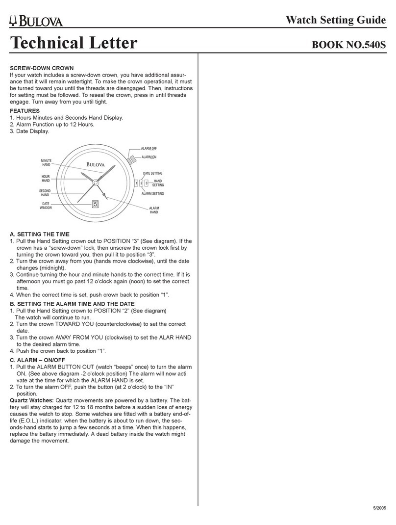 Bulova 540S Service manual