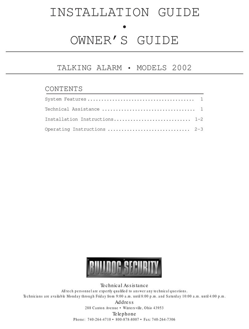 Bulldog Security 2002 Installation and owner's guide