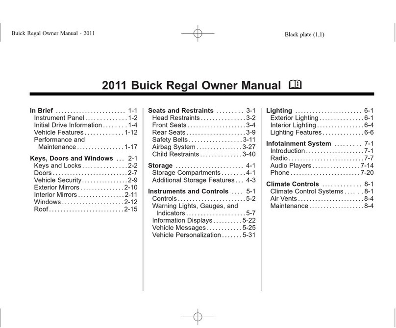 Buick 2011 Regal User manual