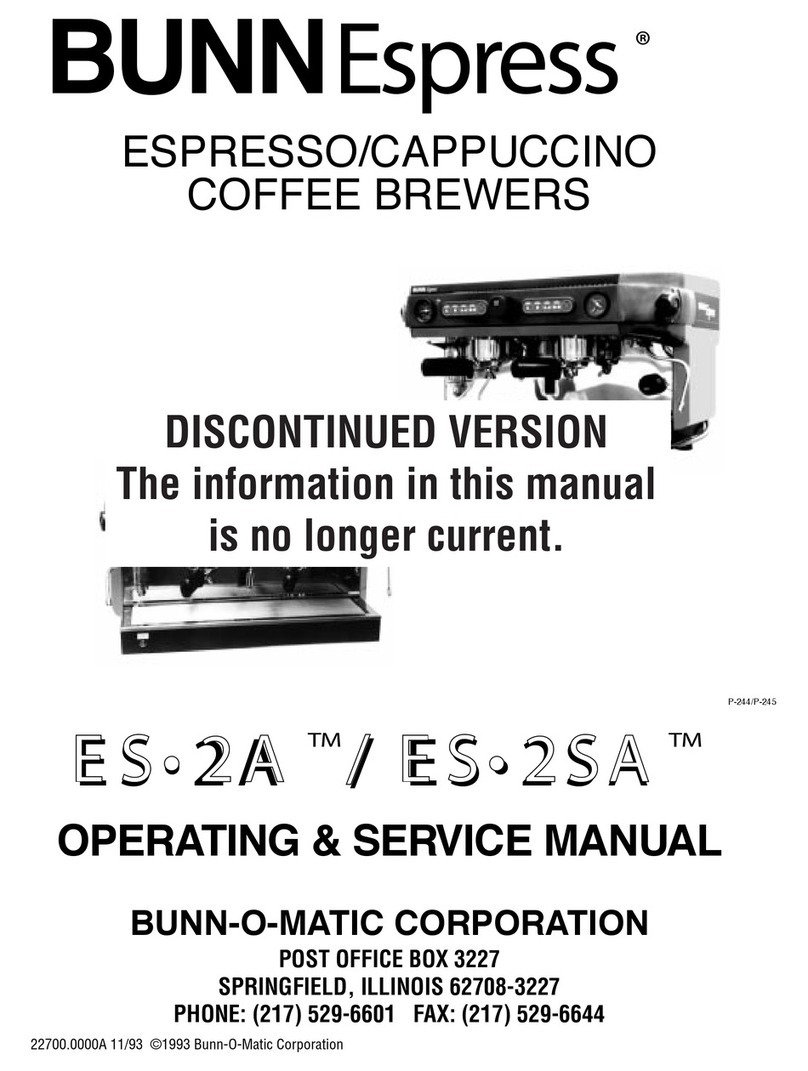 Bunn Espress ES-2SA Instruction and safety manual