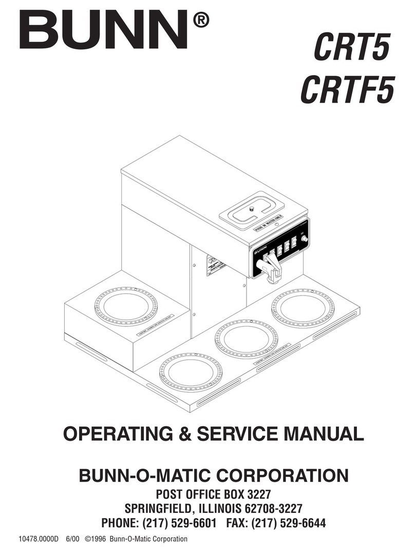 Bunn CRT5 OPERATING & SERVICE MANUAL