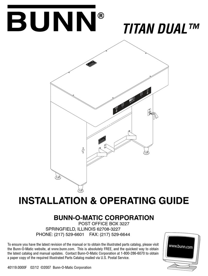 Bunn Coffee Brewer TITAN DUAL Installation guide