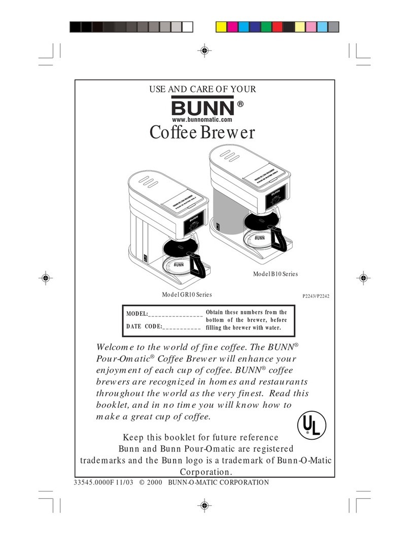 Bunn B10Series Installation instructions
