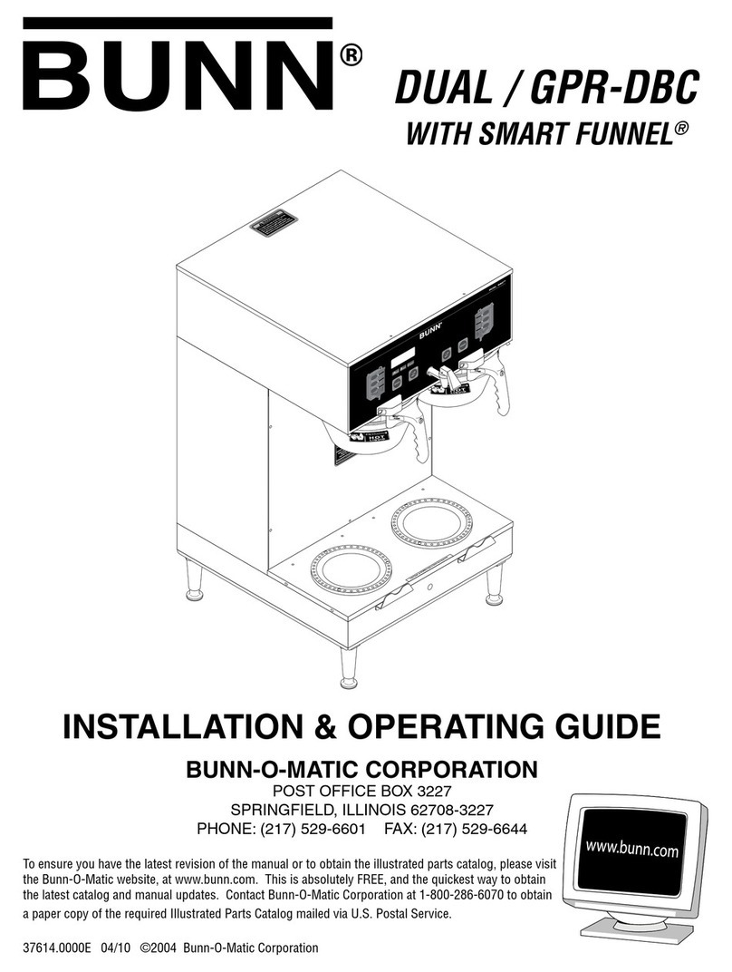 Bunn DUAL / GPR-DBC Installation and operating guide