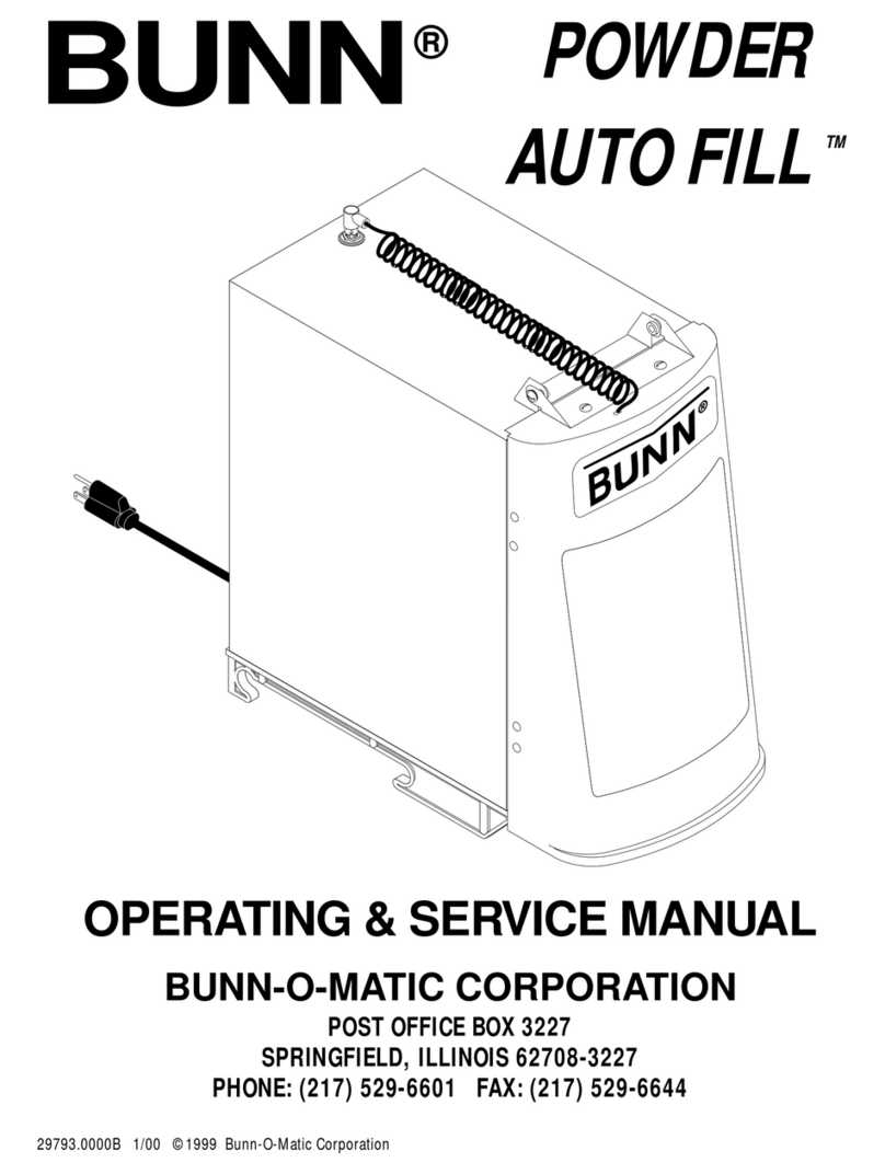 Bunn POWDER AUTO FILL OPERATING & SERVICE MANUAL