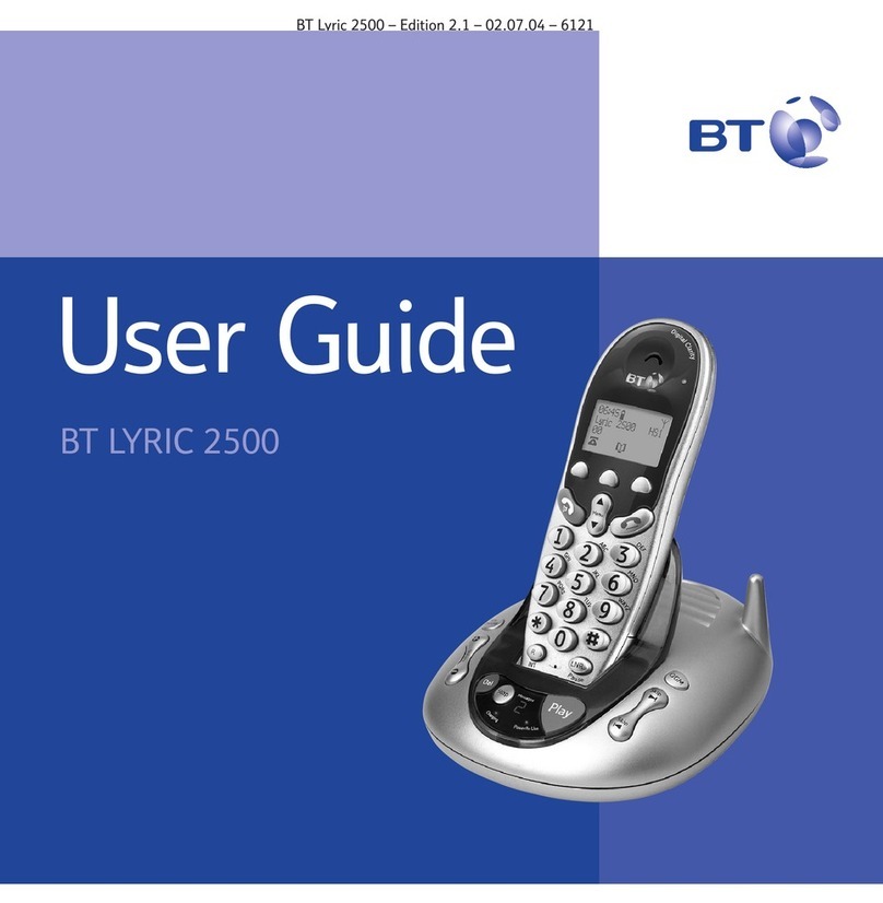 BT LYRIC 2500 user guide