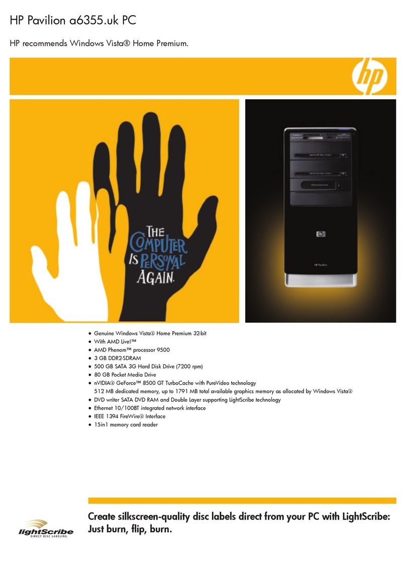 HP Pavilion A6355 User manual