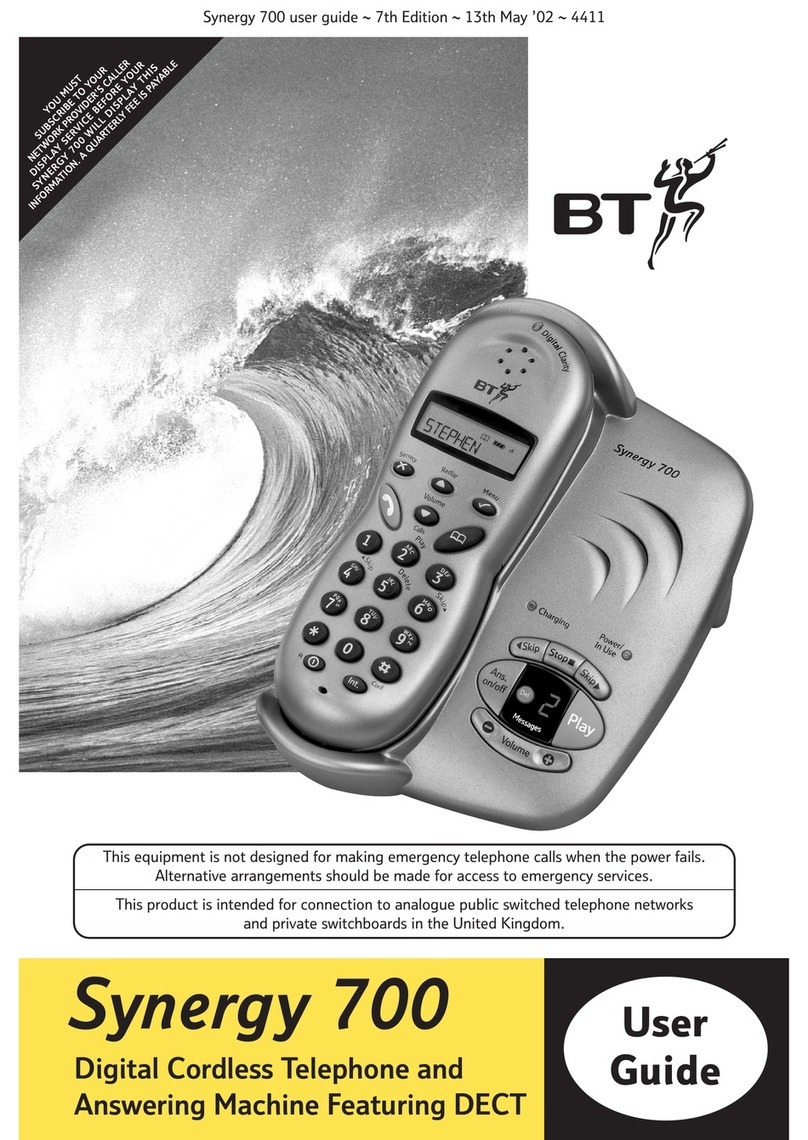 BT Synergy 700 User manual