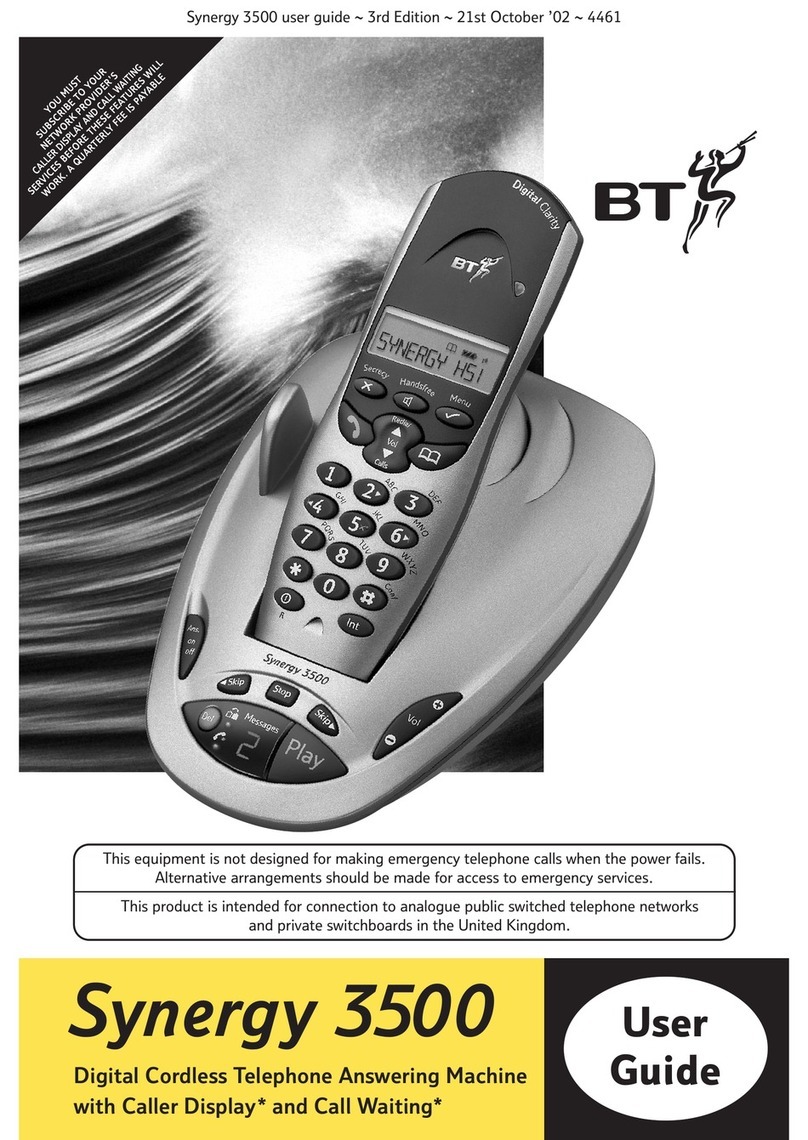 BT Synergy 3500 user guide
