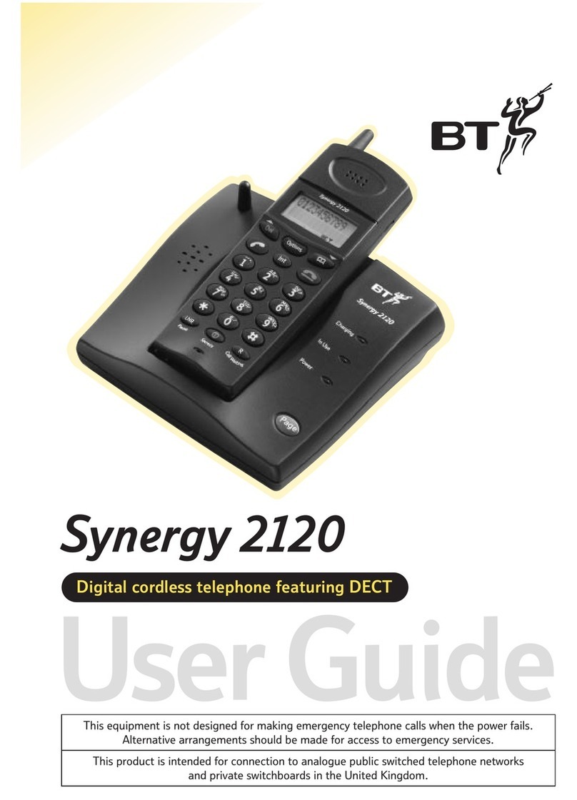 BT Synergy 2120 User manual BT Synergy 2120 User manual