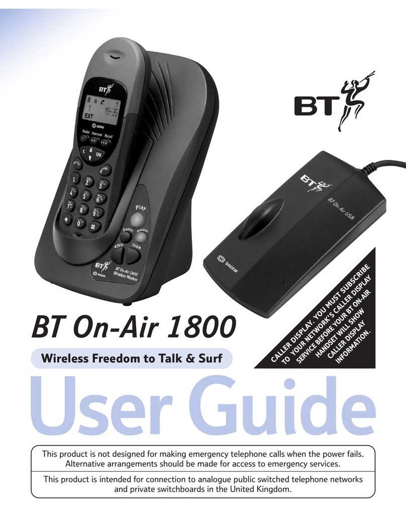 BT On-Air 1800 User manual