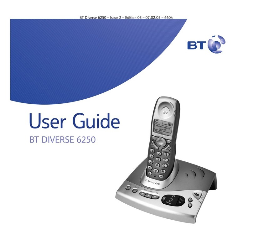 BT DIVERSE 6250 User manual BT DIVERSE 6250 User manual