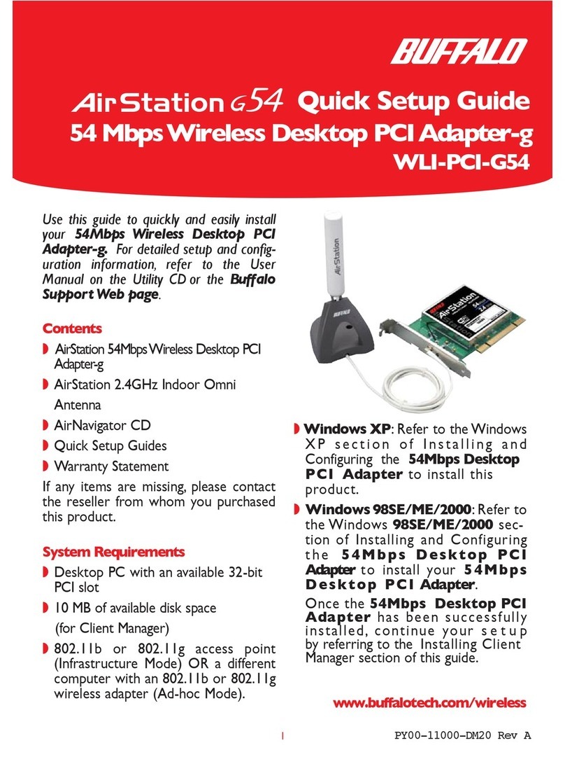 Buffalo WLI-PCI-G54 Quick setup guide