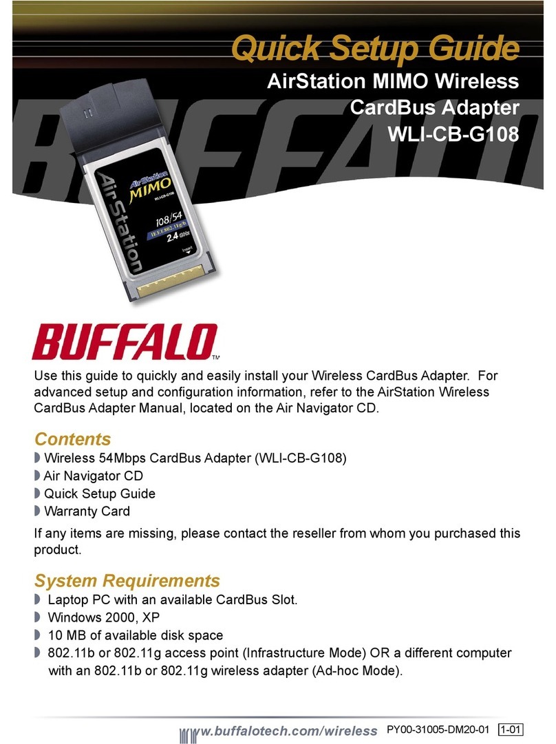 Buffalo AirStation Mimo WLI-CB-G108 User manual Buffalo AirStation Mimo WLI-CB-G108 User manual