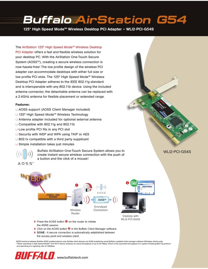 Buffalo WLI2-PCI-G54S User manual