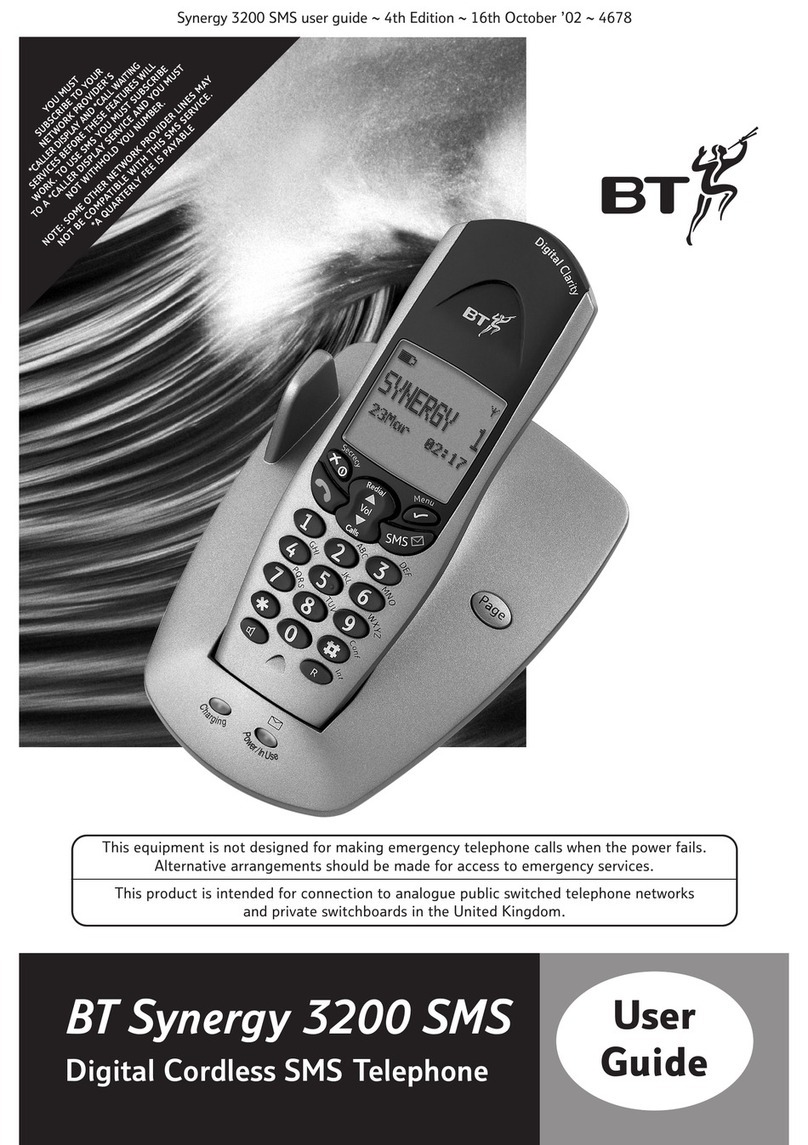 BT Synergy 3200 SMS user guide